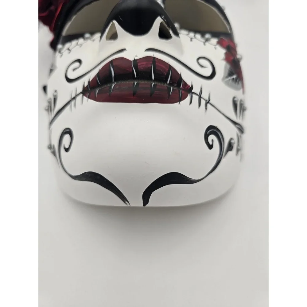 Day of the Dead Mask Hat Feather Male Halloween Full Face Mask